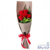 赤バラ5本の花束