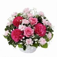 ピンクバラのアレンジメント